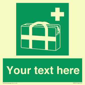 Custom sign safe condition Medical grab bag